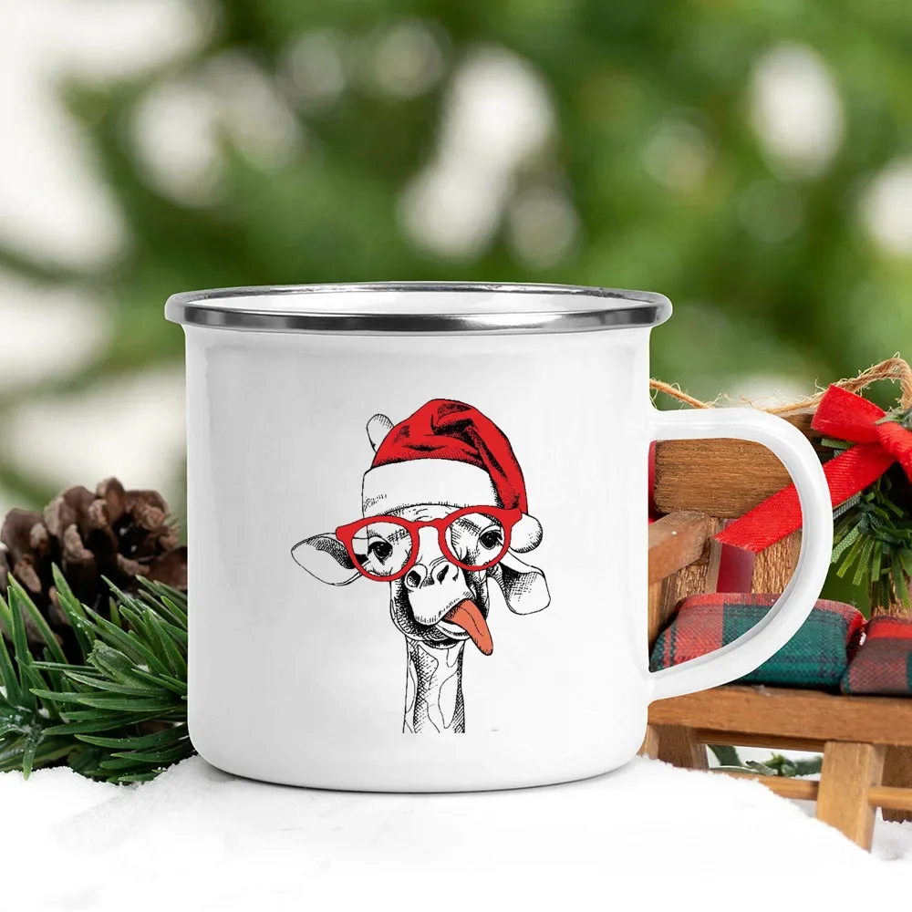 Wine Beer Hat - Handvat Emaille Mokken Kerstmuts Dier Hond