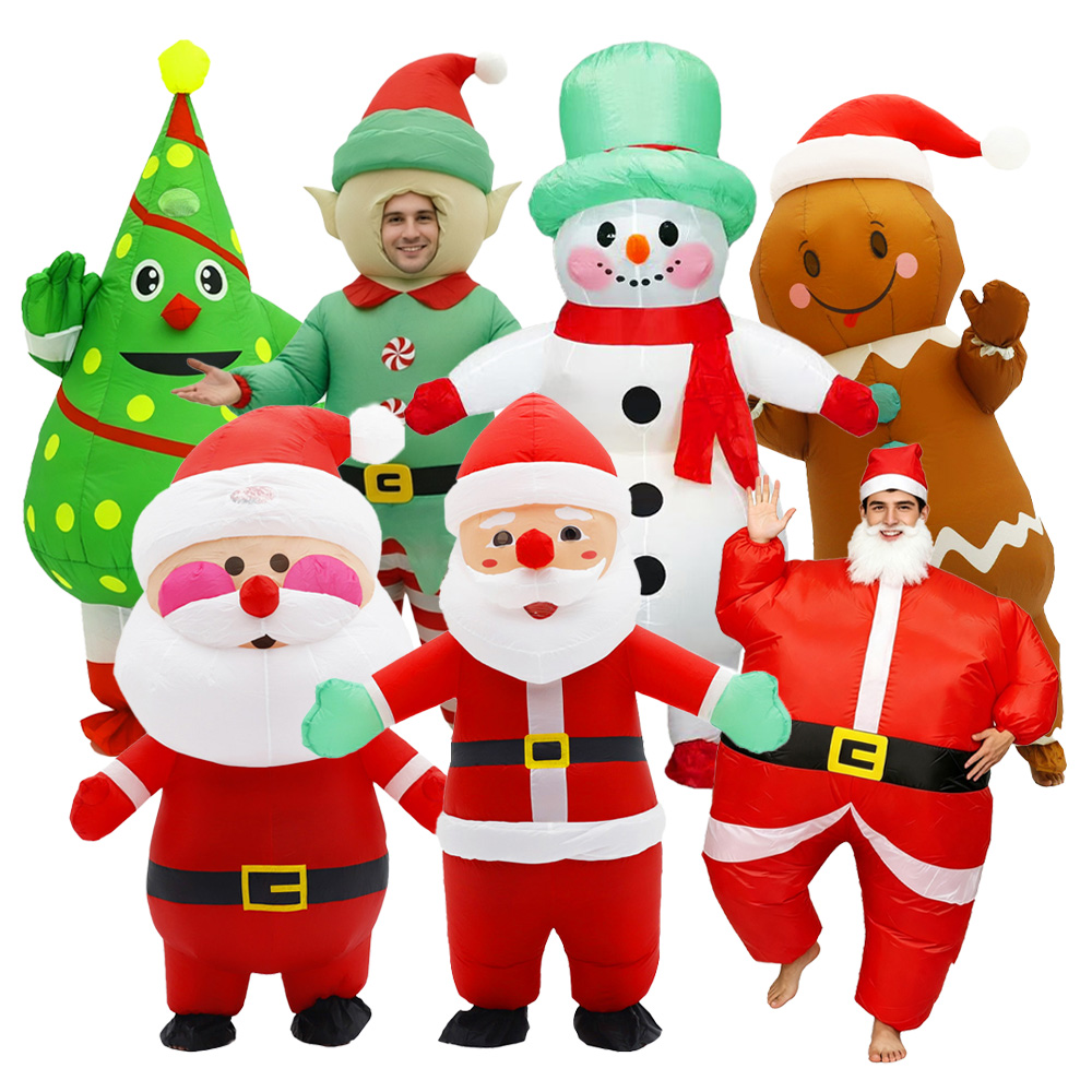 Cocktail Shaker Set - Kerstmis Grappige Opblaasbare Kostuums Peperkoekenman Kerstman