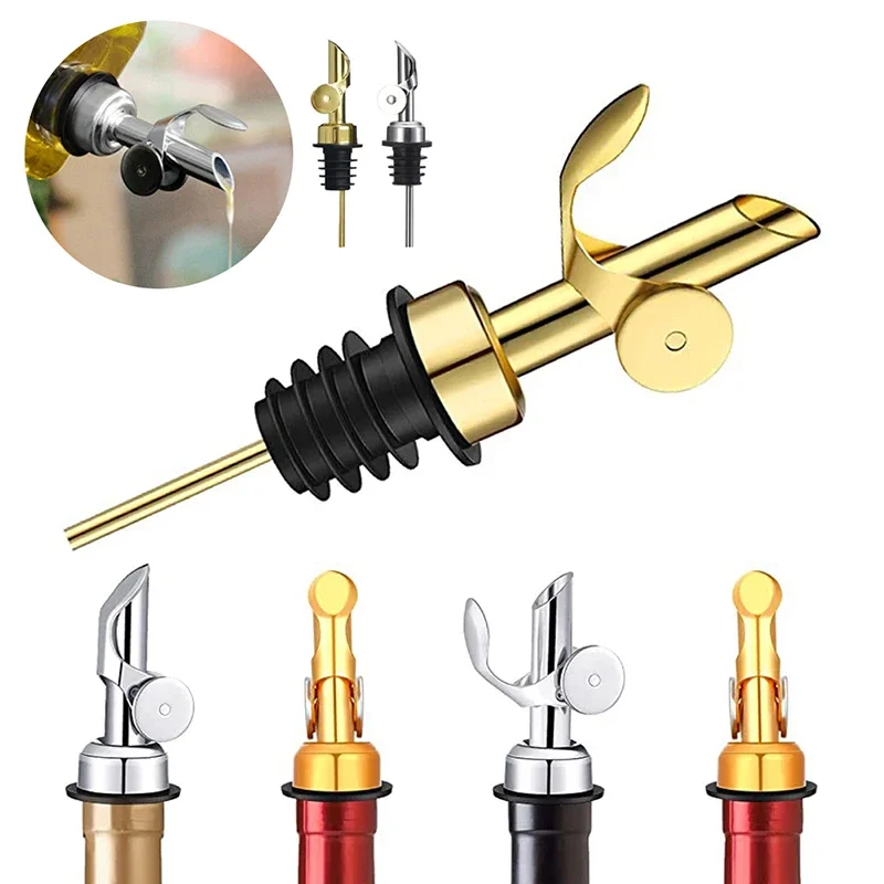 Wine Aerator Pour - 1PC roestvrijstalen flessenschenker Auto Flip drankfles